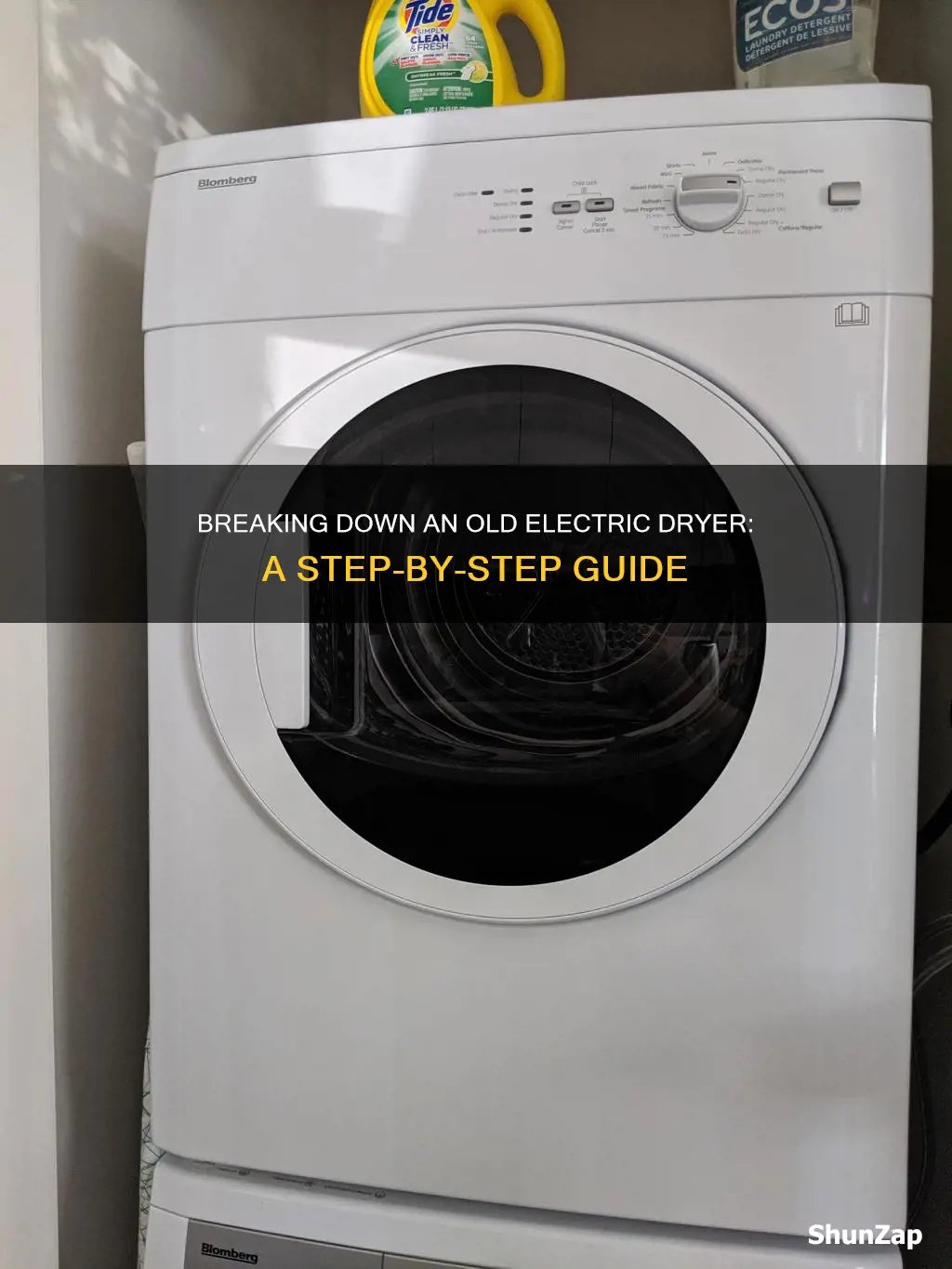 how to break down scrap electric dryer