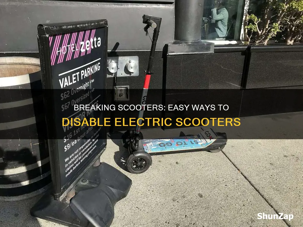 how to break or disable electric scooter