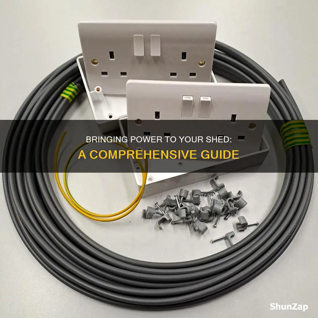how to bring electricity into a shed