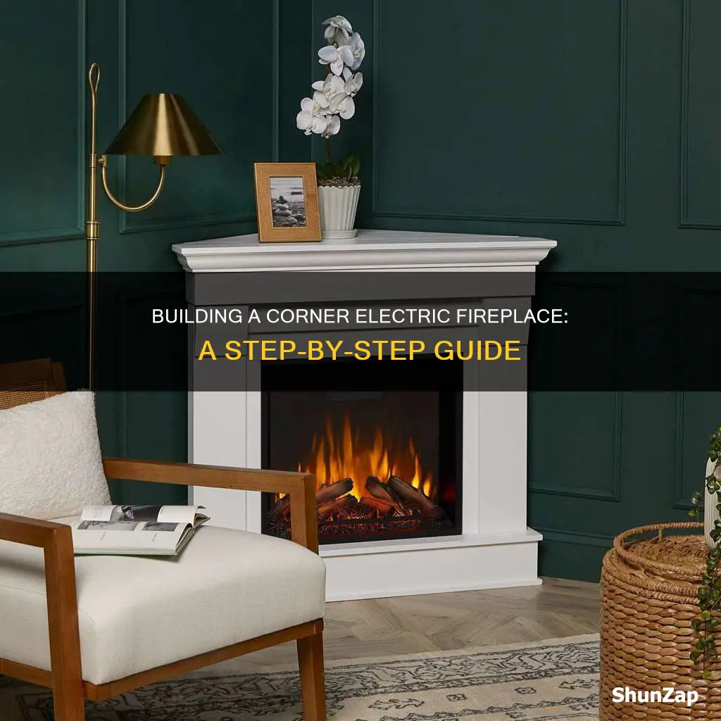 how to build a corner electric fireplace