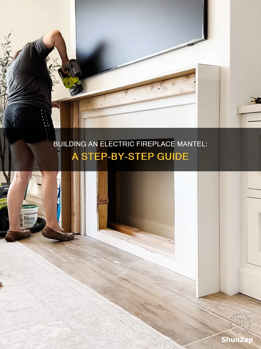 how to build a electric fireplace mantel