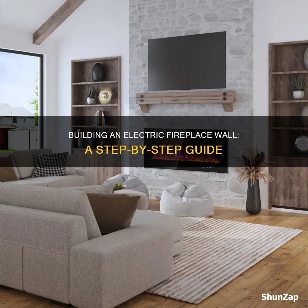 how to build a electric fireplace wall