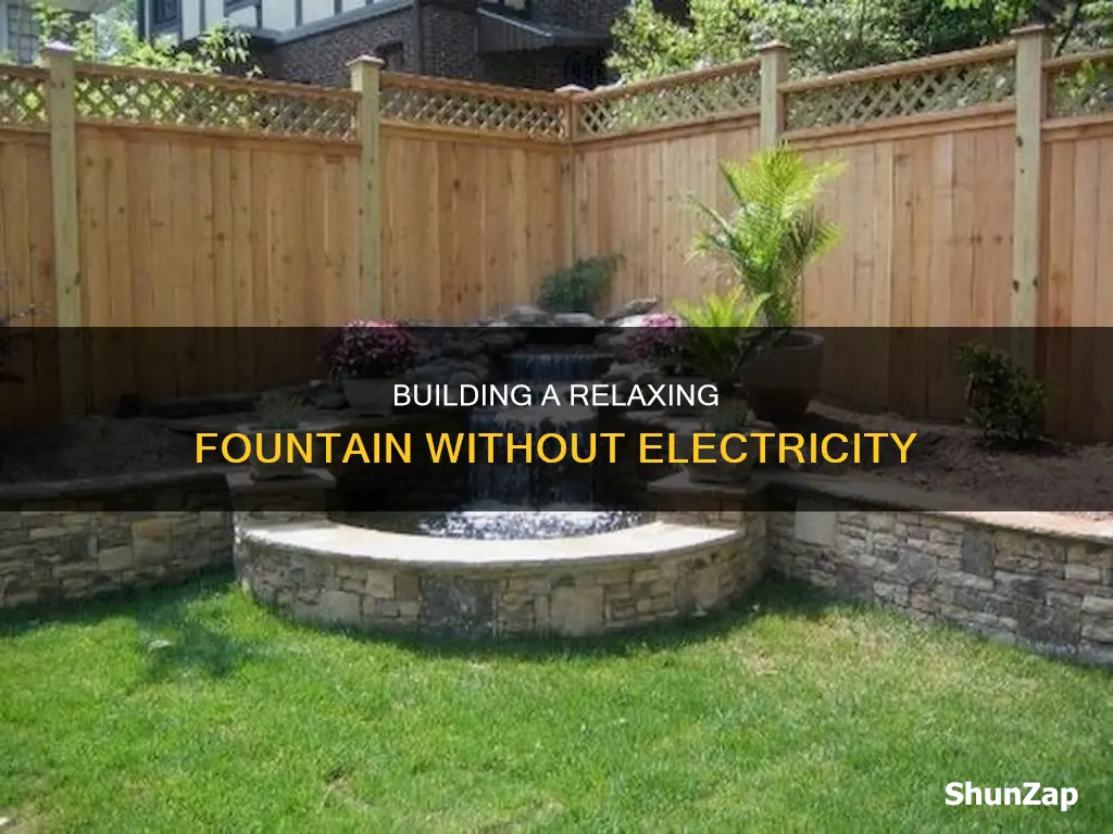 how to build a fountain without electricity