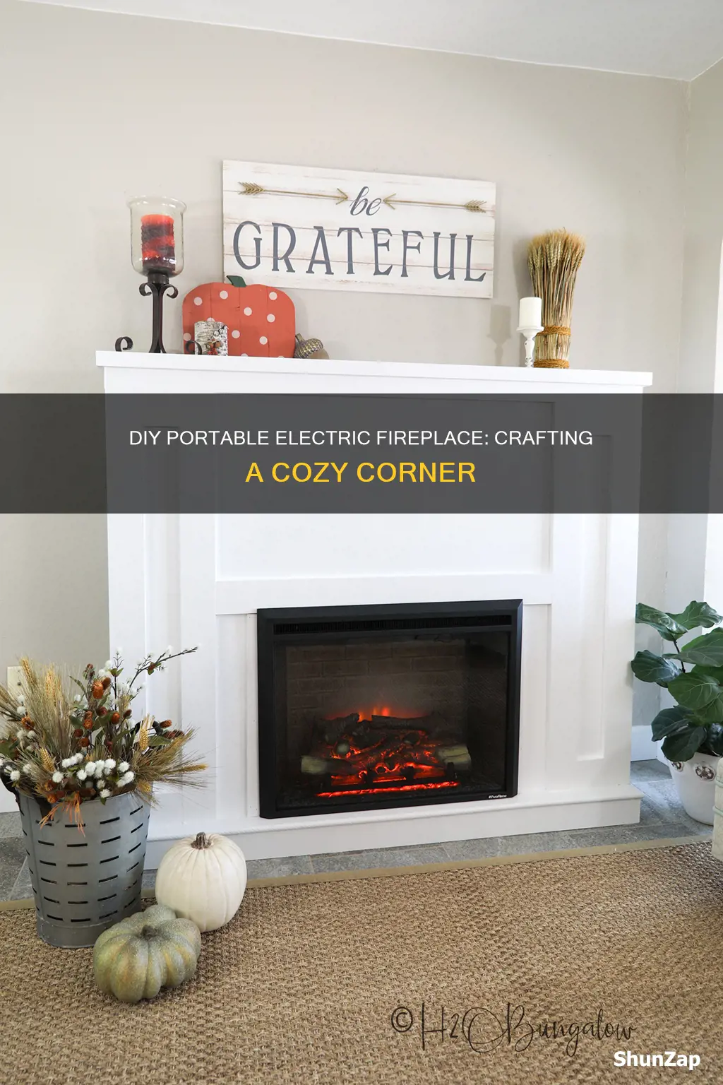 how to build a portable electric fireplace
