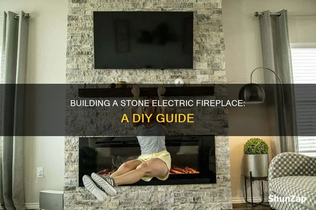 how to build a stone electric fireplace