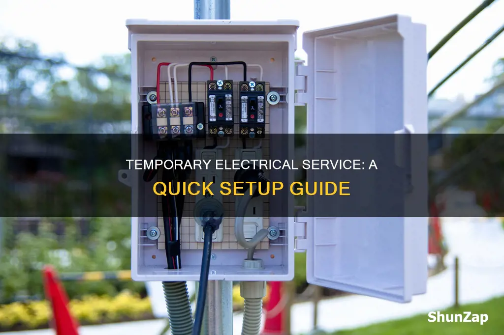 how to build a temporary electrical service