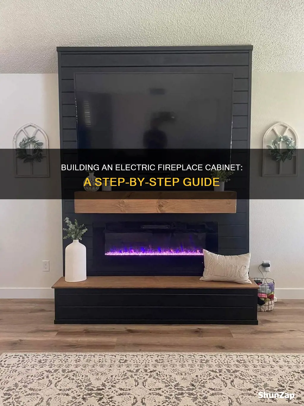 how to build an electric fireplace cabinet