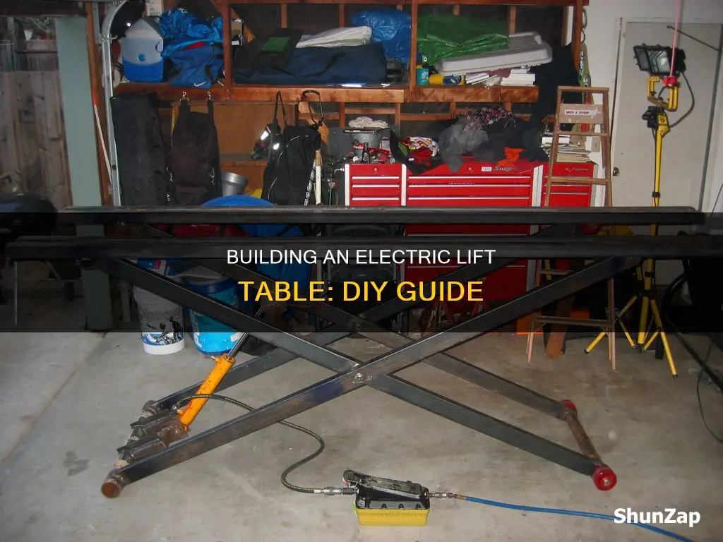 how to build an electric lift table