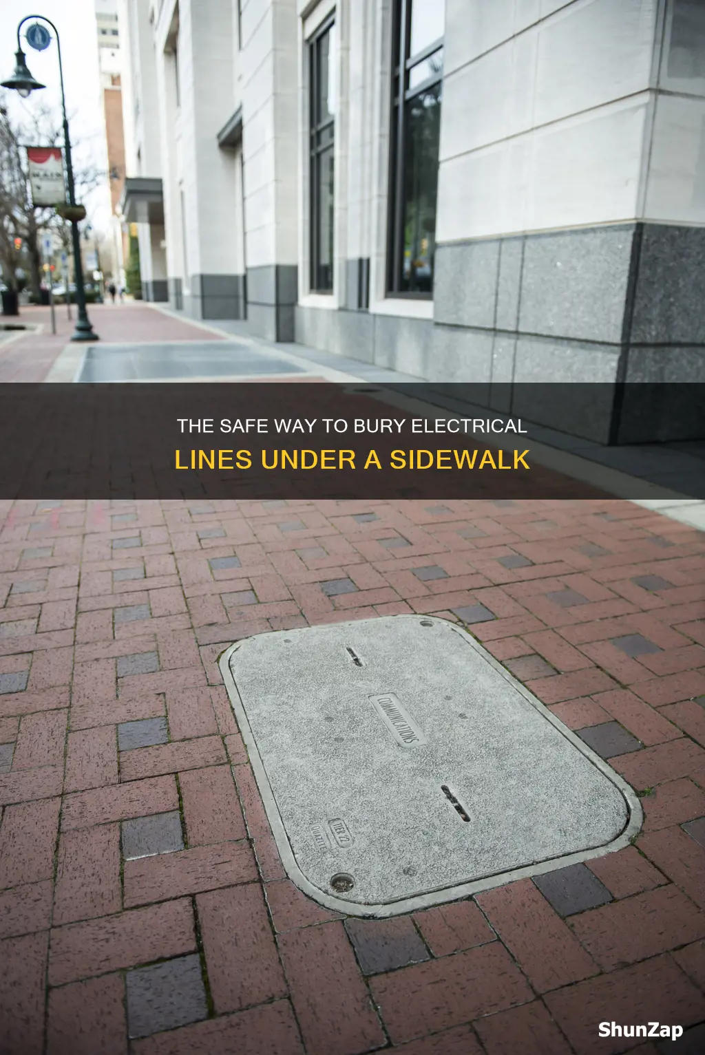 how to bury electrical lines under sidewalk