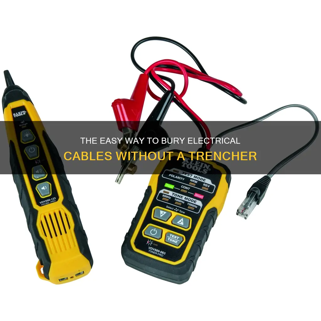 how to bury electrical without a trencher