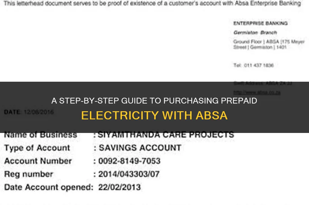 how to buy prepaid electricity using absa