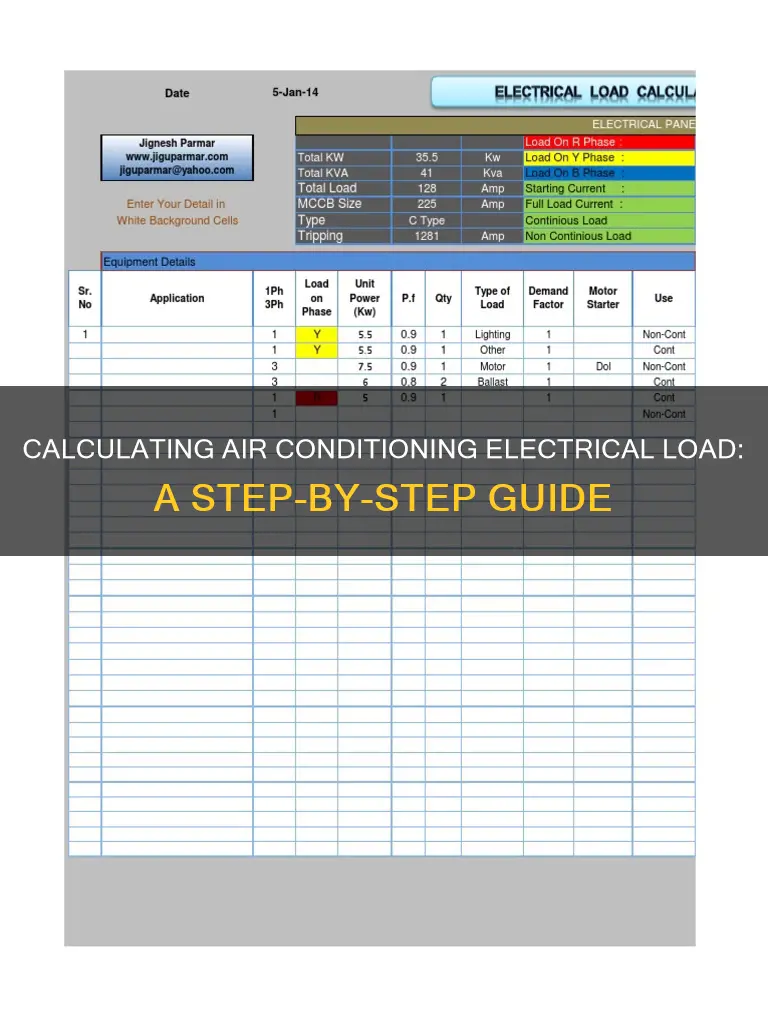 how to calculate air conditioning electrical load