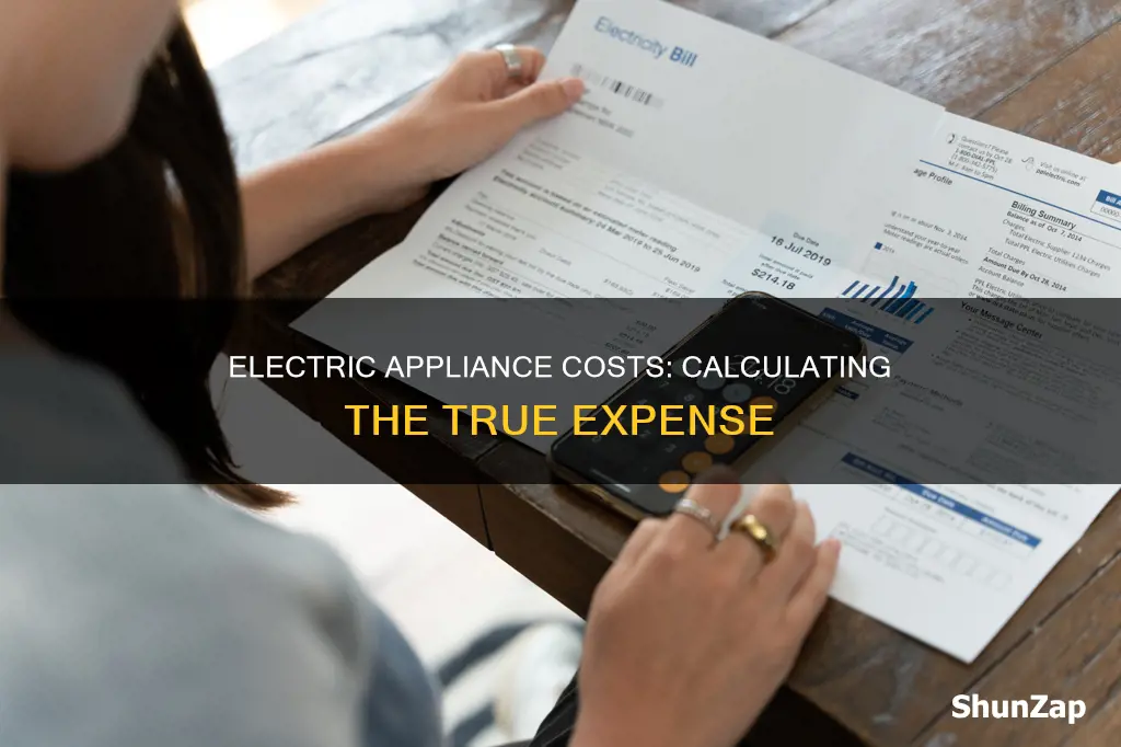 how to calculate cost of electric appliance