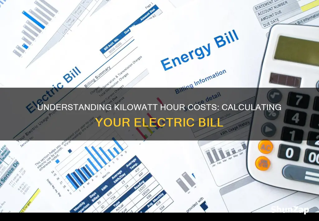 how to calculate electric kilowatt hour costs
