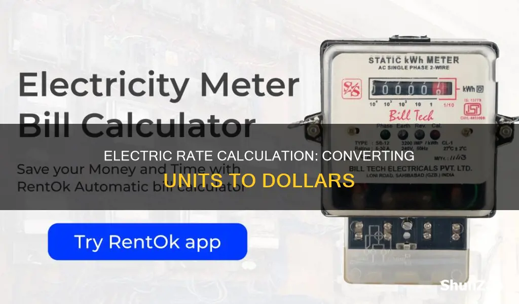 how to calculate electric rate to dollars