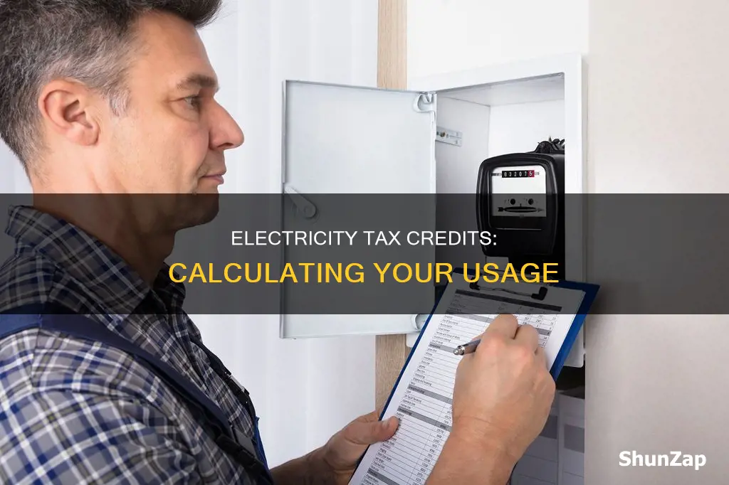 how to calculate electric usage for tax