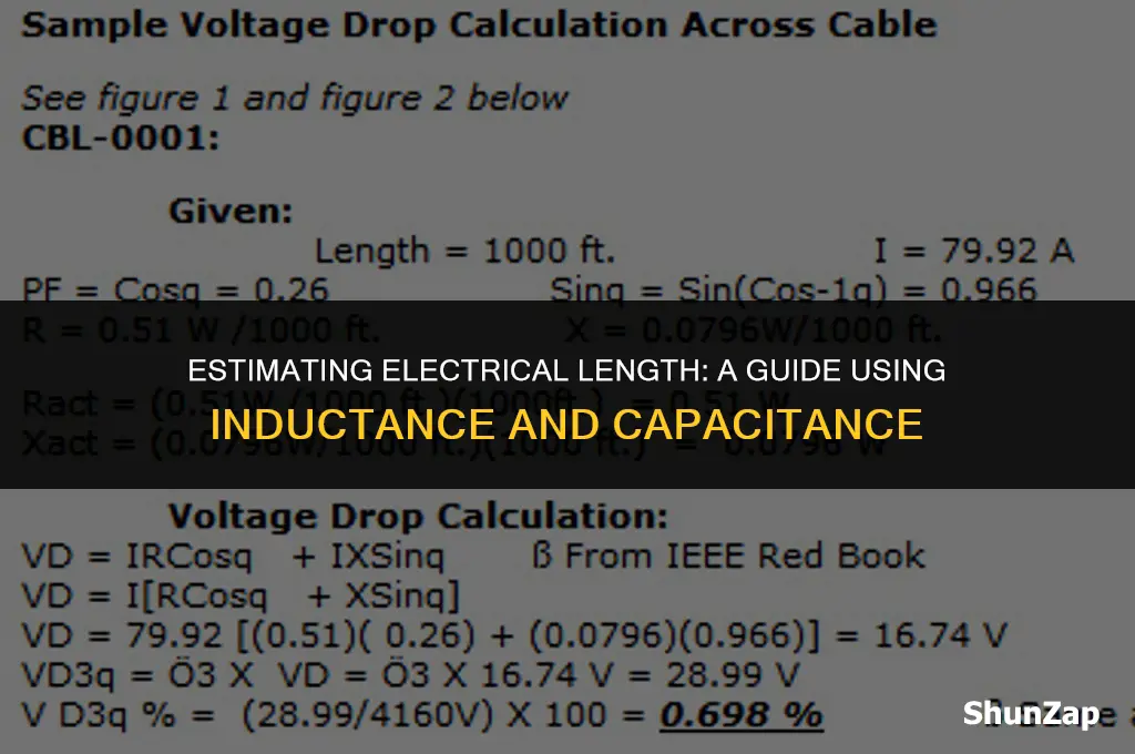 how to calculate electrical length using inductance and capacitances