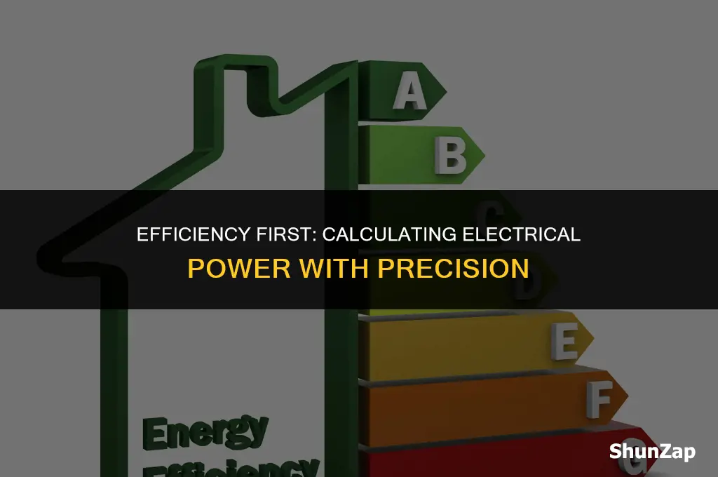 how to calculate electrical power using efficiency