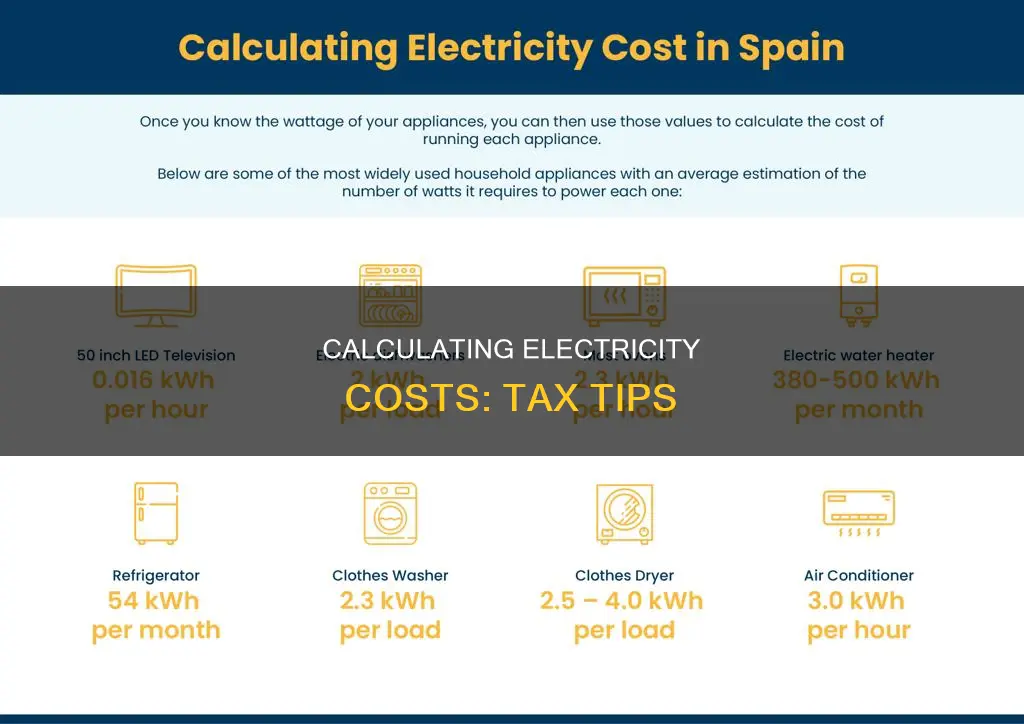 how to calculate electricity cost for tax