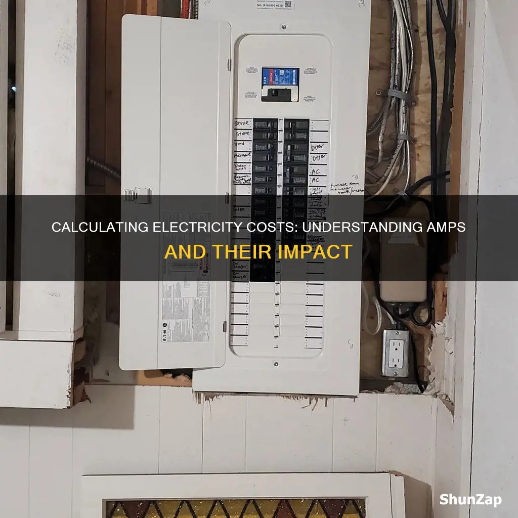 how to calculate electricity cost from amps
