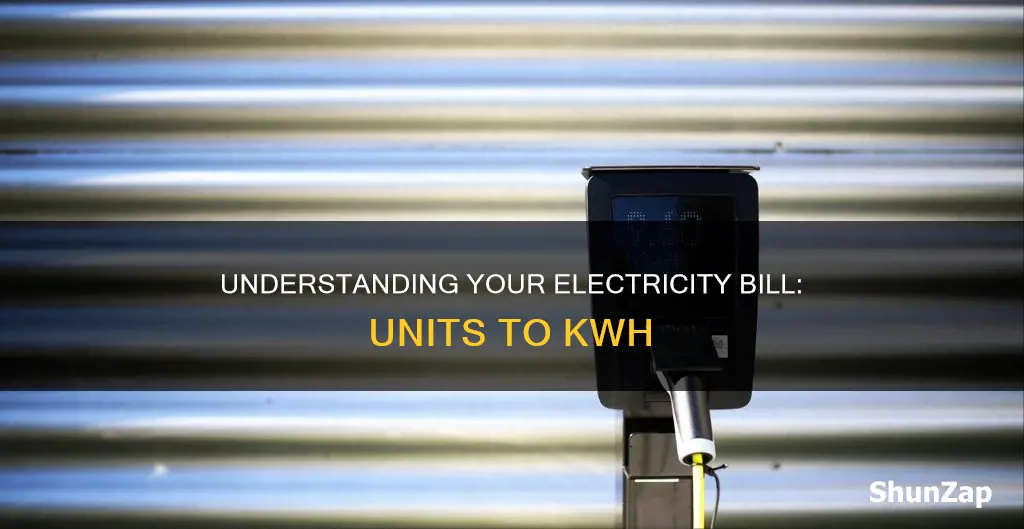how to calculate electricity units into kwh