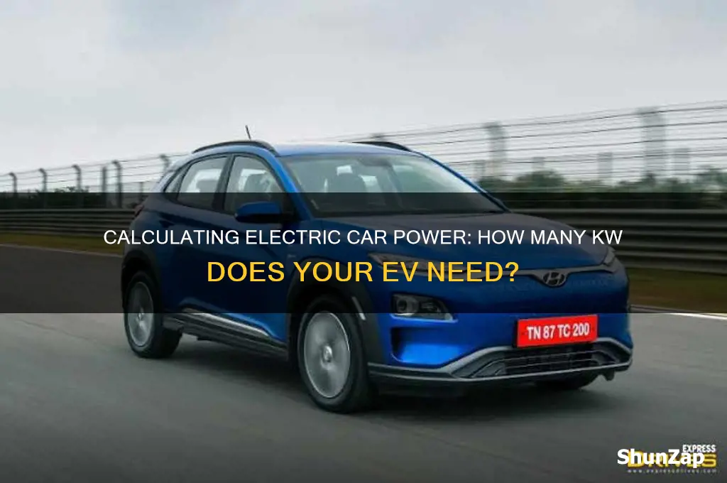 how to calculate how much kw for electric cars