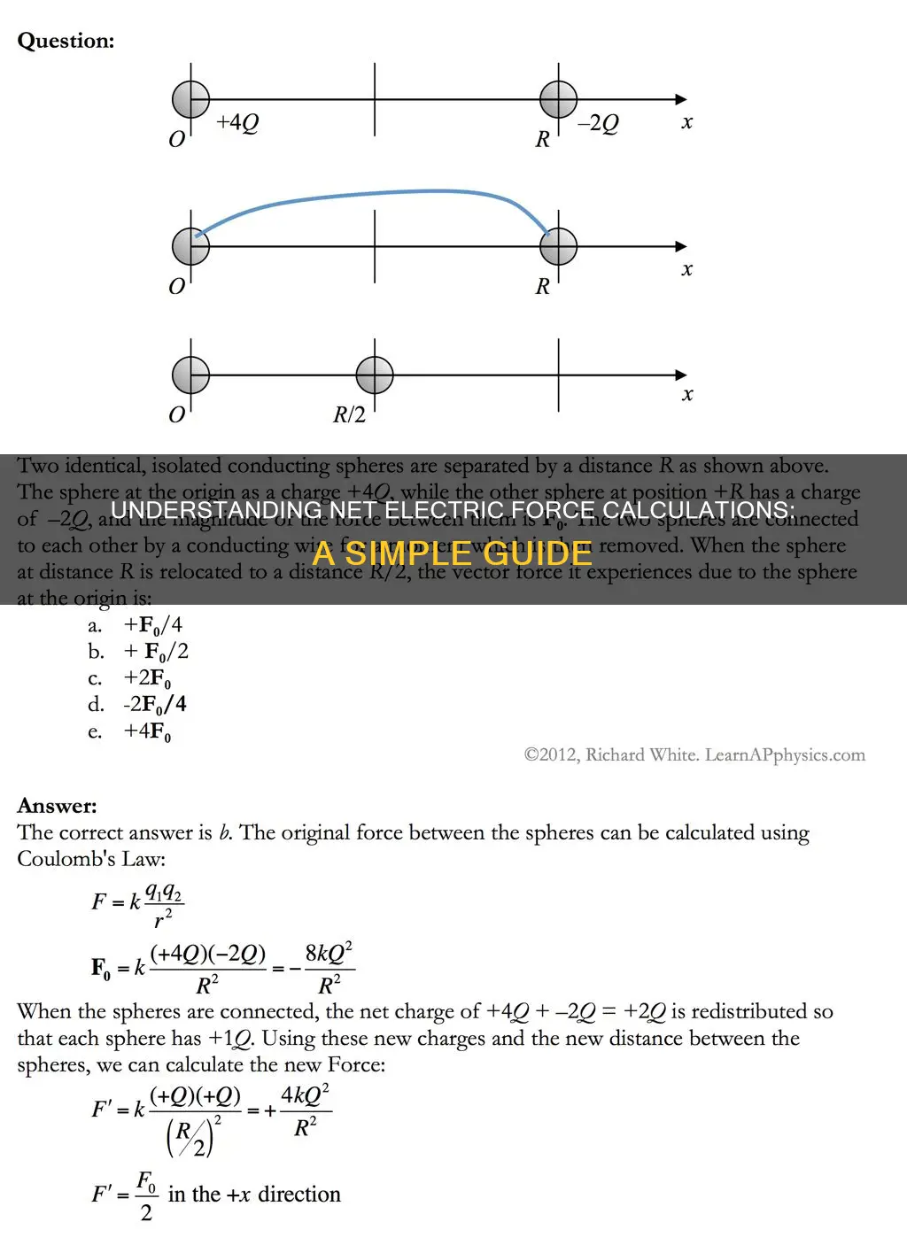 how to calculate the net electric force