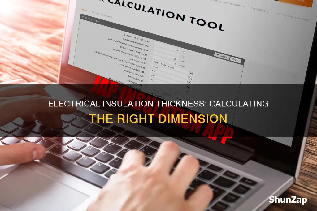 how to calculate thickness of electrical insulation