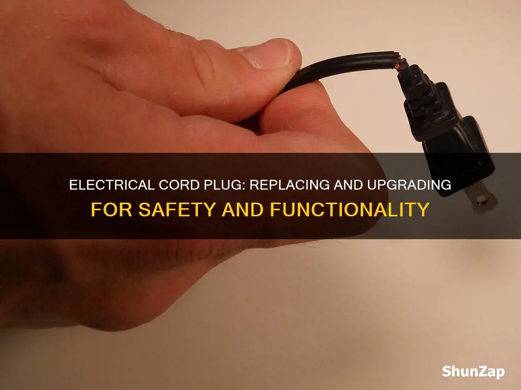 how to change an electrical cord plug