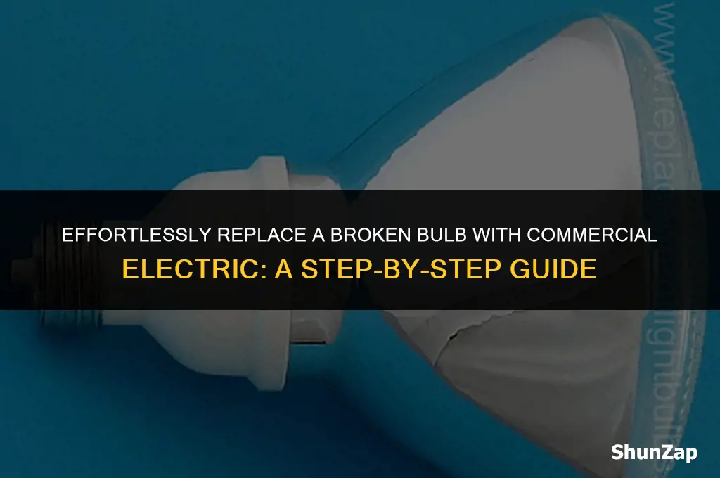 how to change broken bulb using a commercial electric