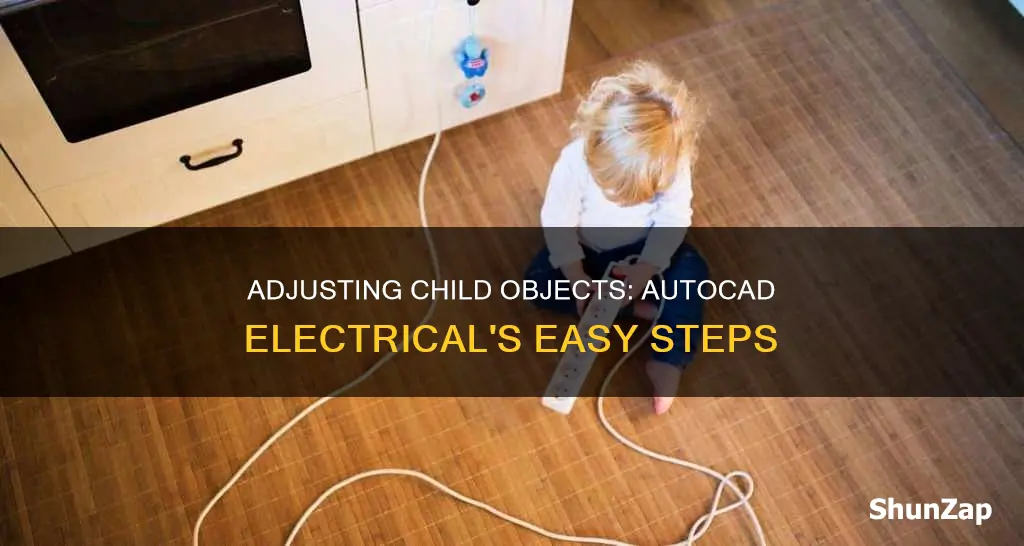 how to change child objects autocad electrical