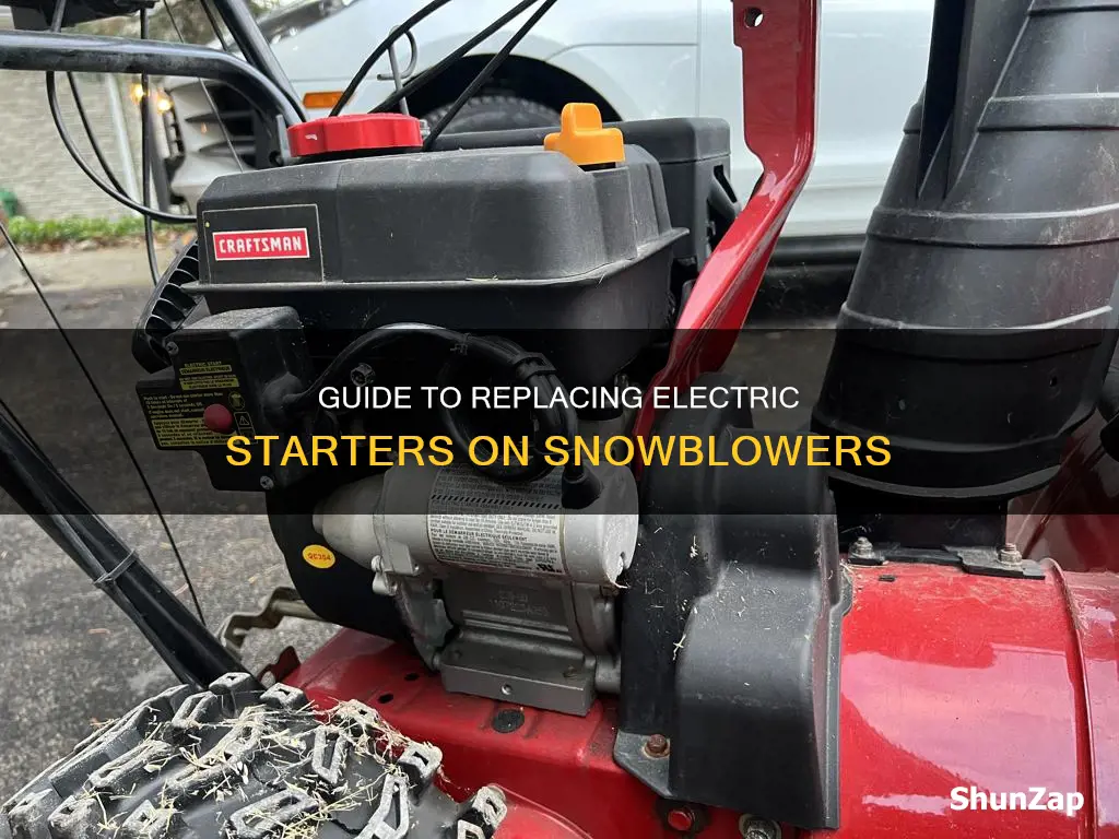 how to change electric starter on snowblower