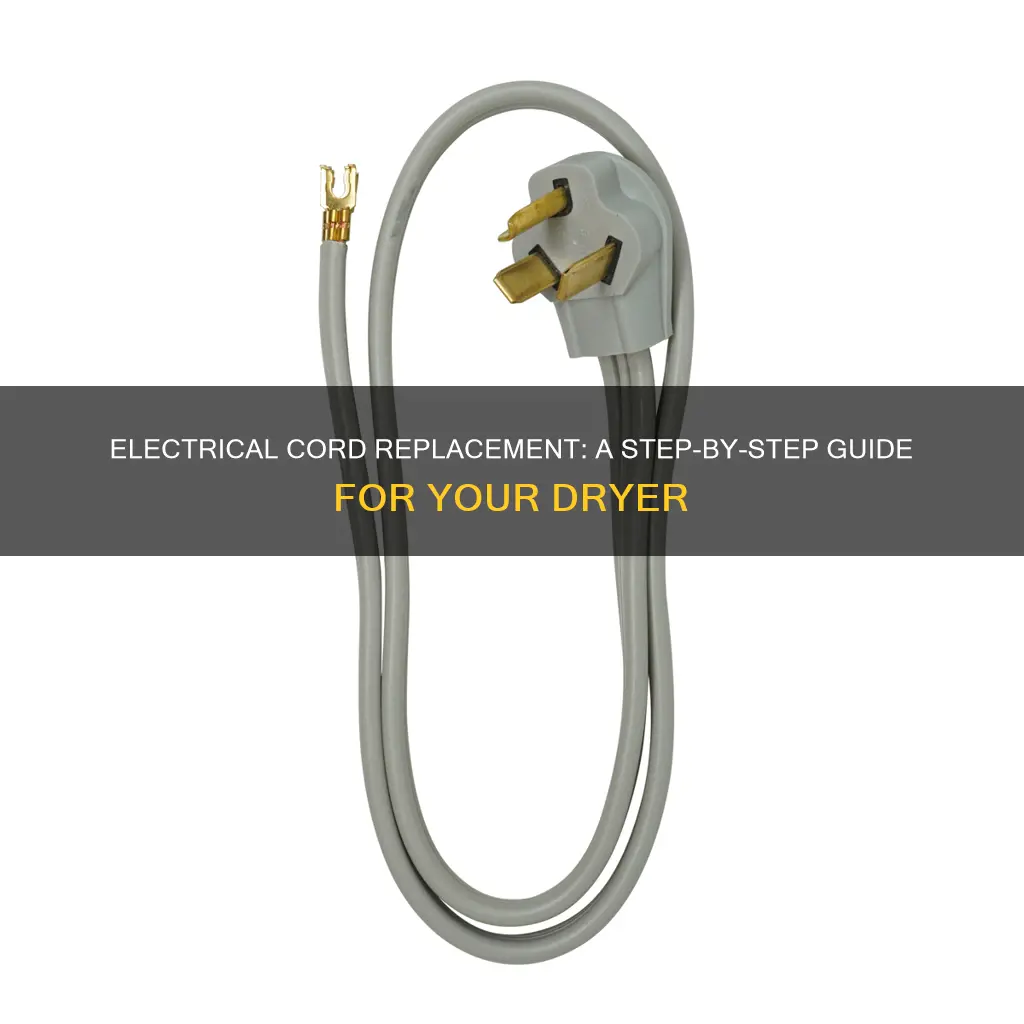 how to change electrical cord on dryer