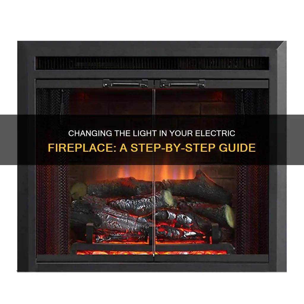 how to change light in electric fireplace