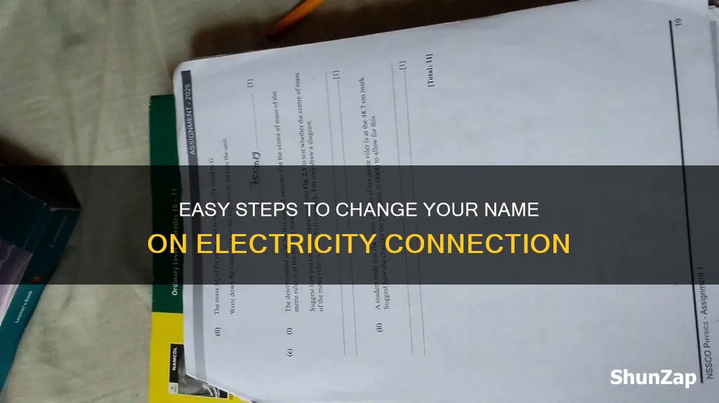 how to change name in electricity connection