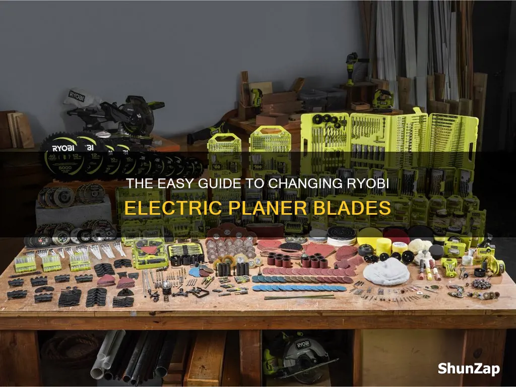 how to change ryobi electric planer blades
