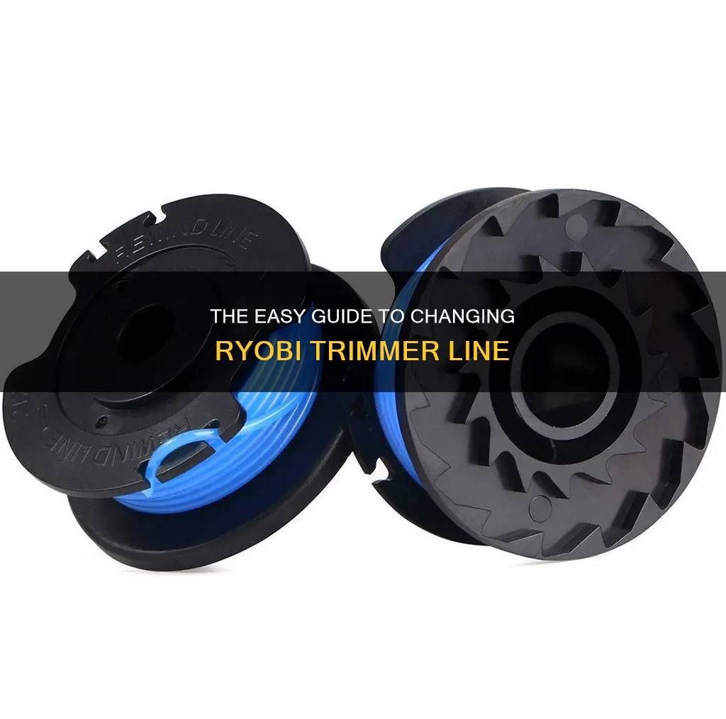 how to change ryobi electric trimmer line