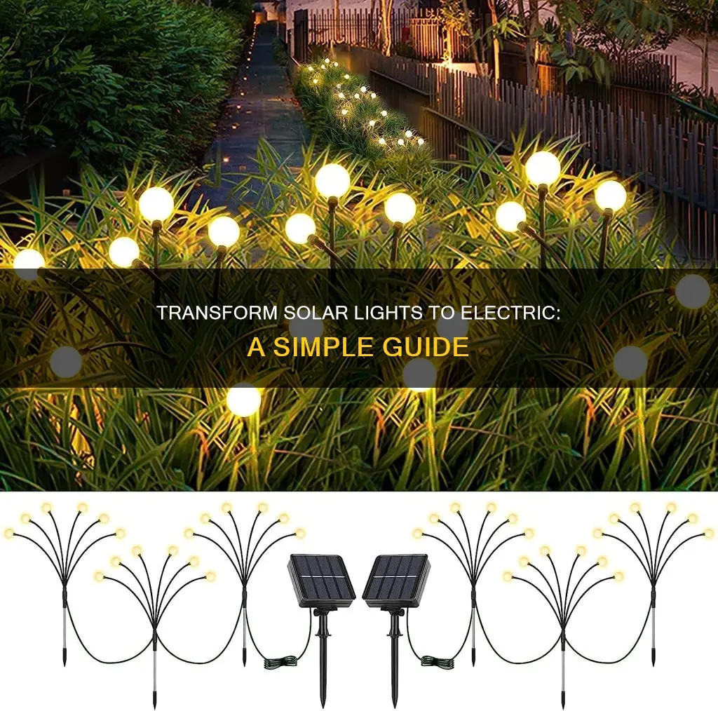 how to change solar lights to electric