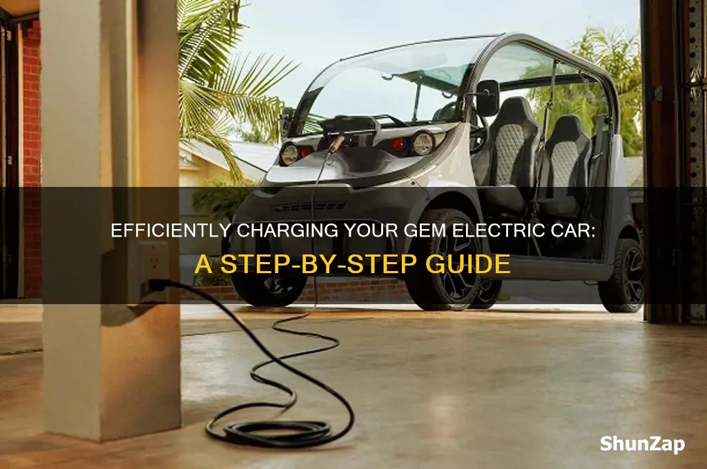 how to charge a gem electric car