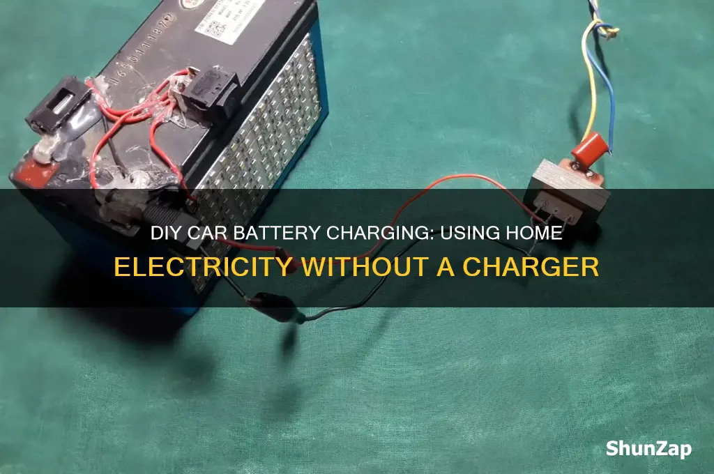 how to charge car battery with home electricity without charger