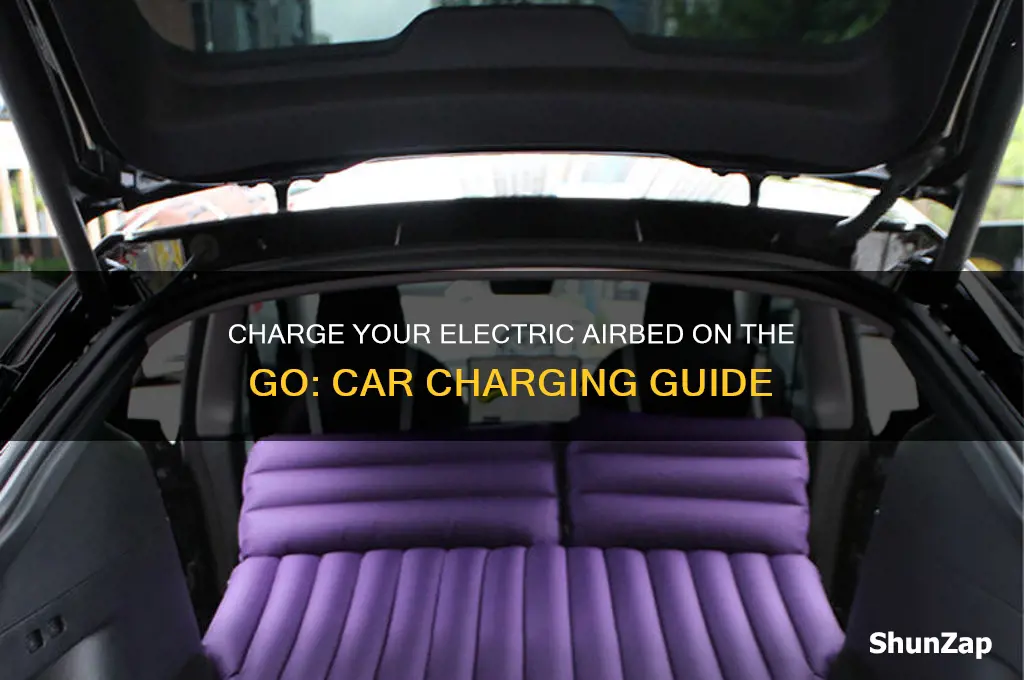 how to charge electric airbed from car