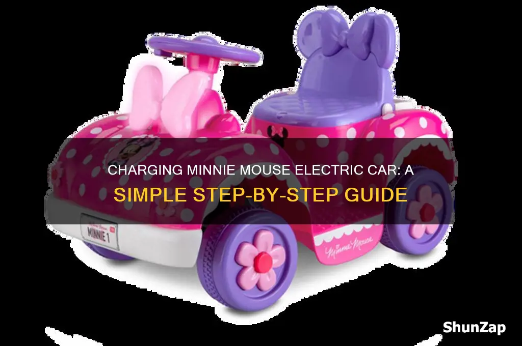 how to charge minnie mouse electric car