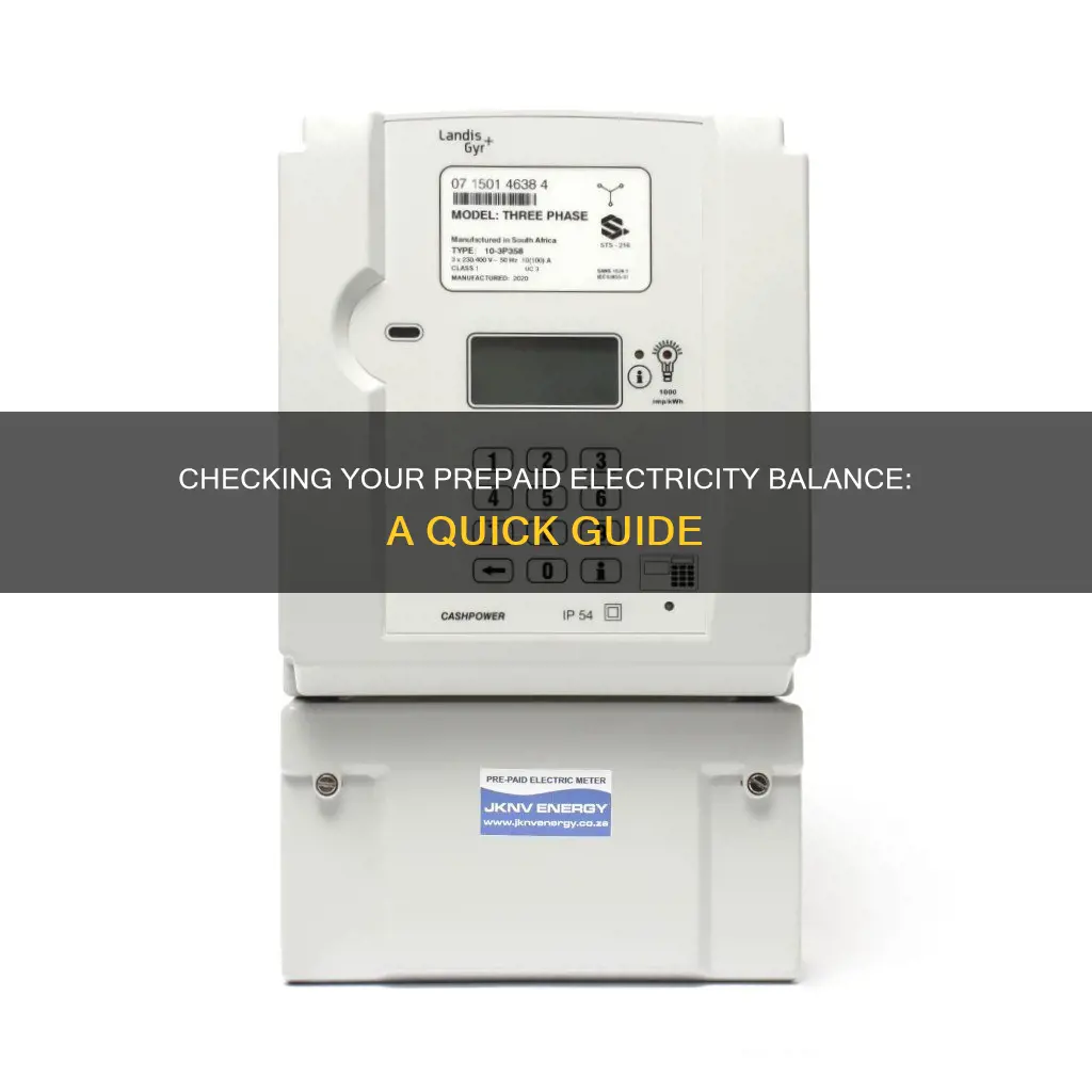 how to check balance in prepaid electricity