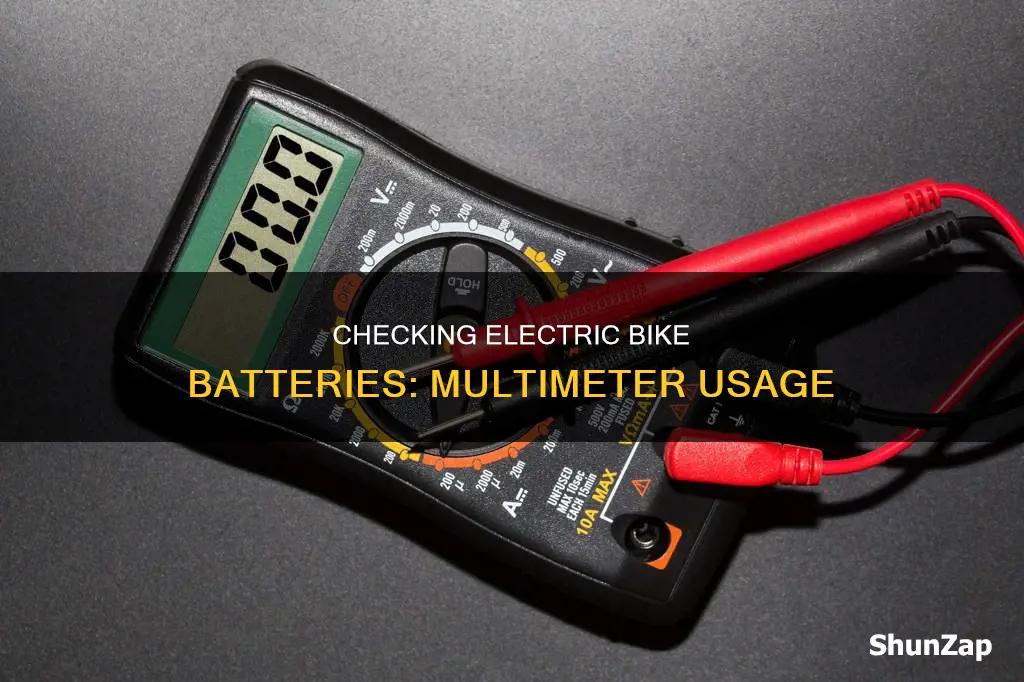 how to check electric bike battery with multimeter