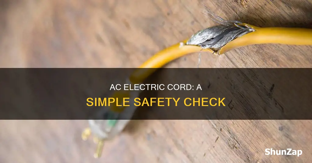 how to check electric cord on ac