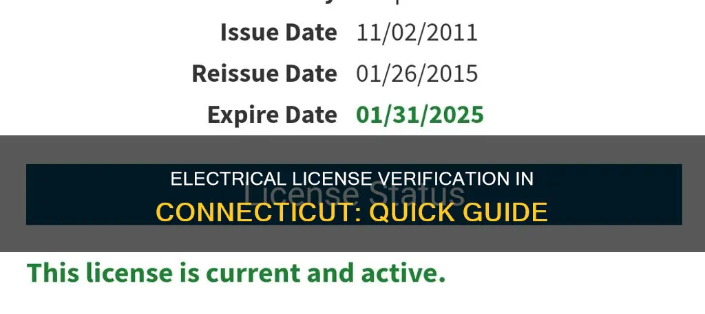 how to check electrical license in ct