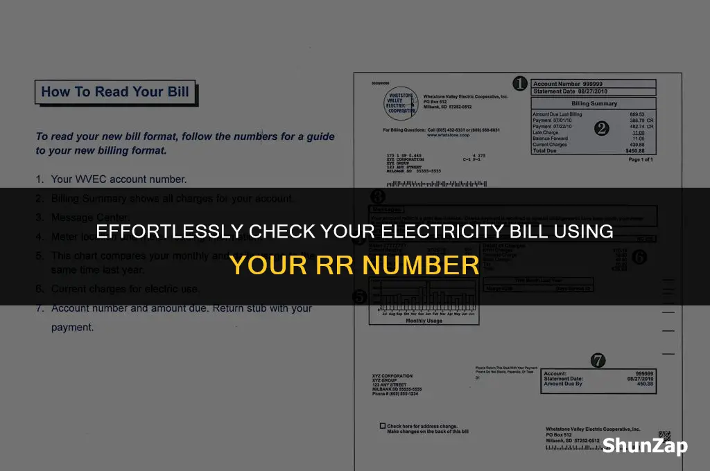 how to check electricity bill using rr number