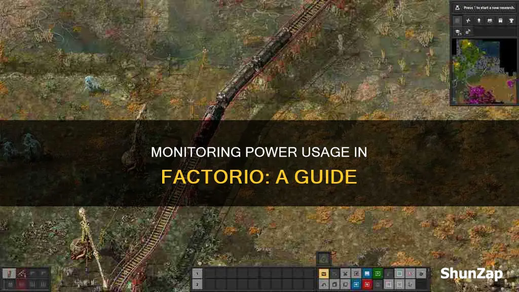 how to check electricity usage in factorio