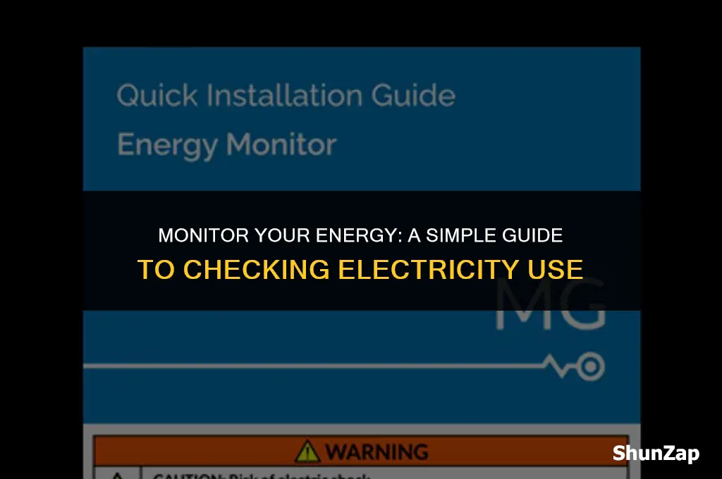 how to check electricity use