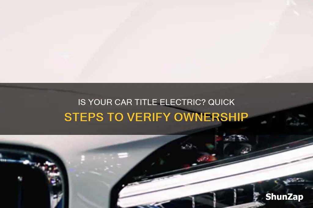 how to check if my car title is electric